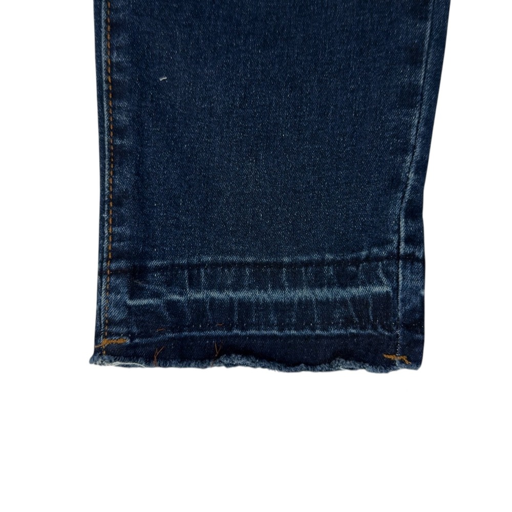 Shein Maternity Skinny Jeans 12 XL Blue Over Belly Raw Hem Prenatal Dark Wash - Picture 3 of 8